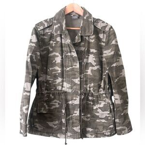 SOHO Jeans Army Green Camo Military CArgo Light Jacket Y2K 2000s Sz M